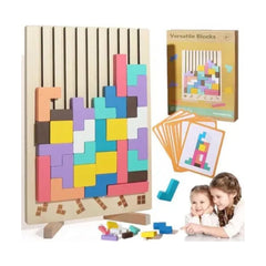 Wooden Tetris Puzzle for Kids