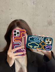 Doodle Iphone case | Cherry Color