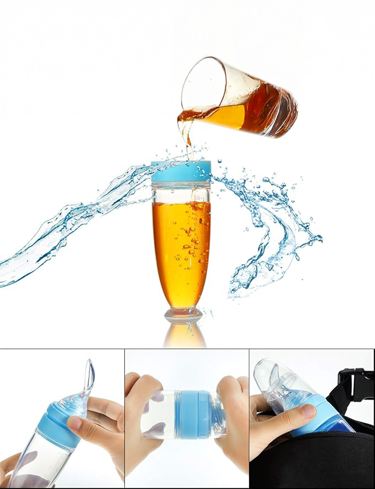 Squeeze spoon feeder