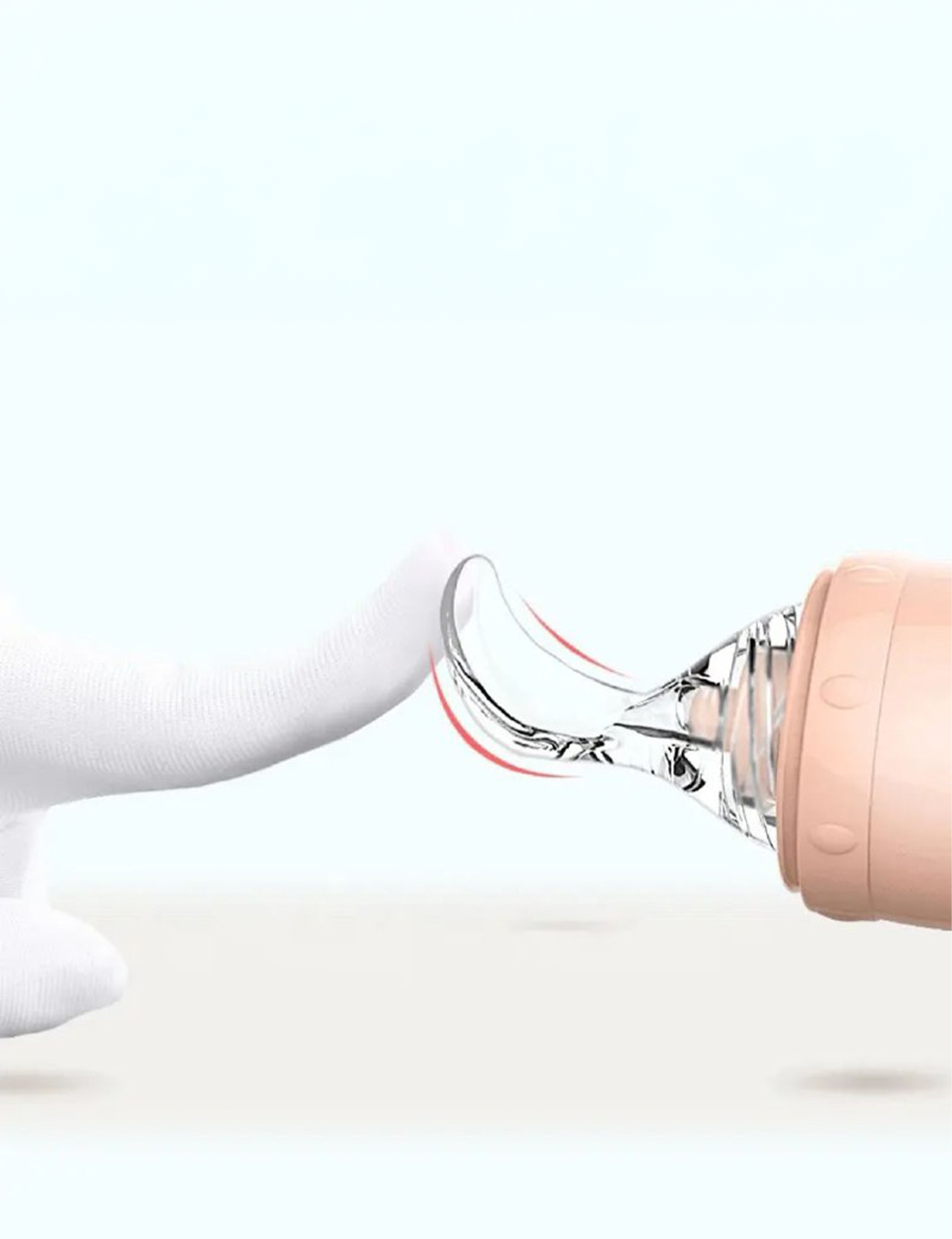 Squeeze spoon feeder