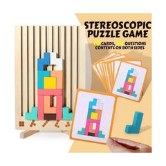 Wooden Tetris Puzzle for Kids