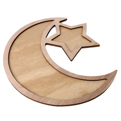 Ramadan Wood Tray Moon Star