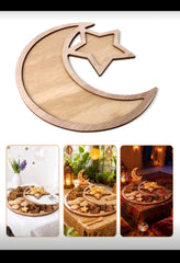 Ramadan Wood Tray Moon Star